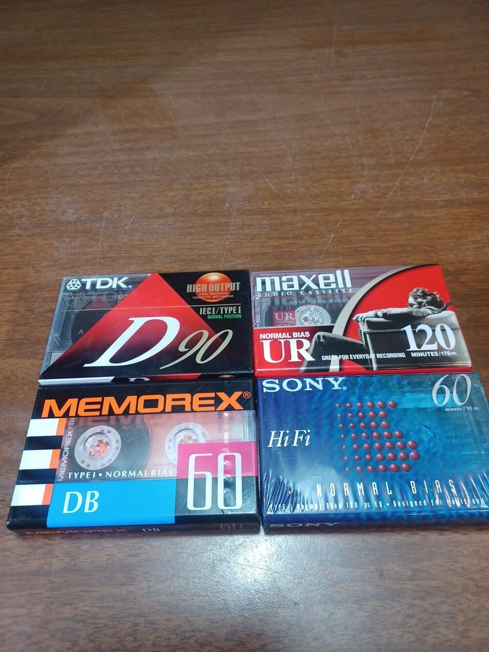 TDK D90 , Sony ,memorex, Maxell,lot 4 New Cassette Blanks